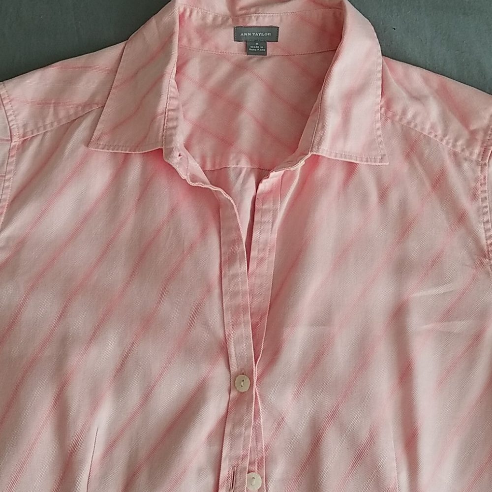 Ann Taylor Pink Button Down Shirt
